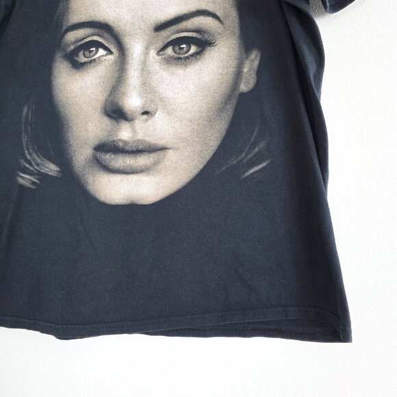 Adele 25 Album Cover Black Graphic Concert Tour T-Shirt Pop Music Fan, festival - Picture 2 of 10